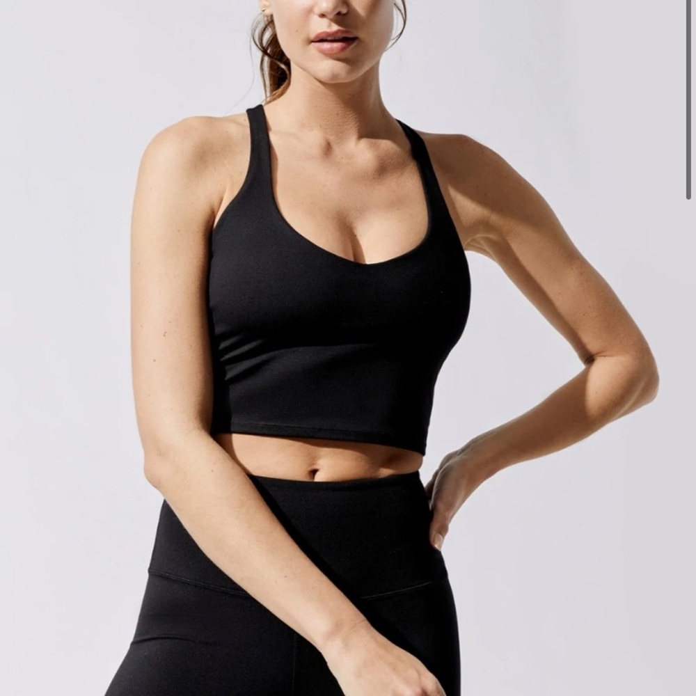 Carbon 38 black workout tank top